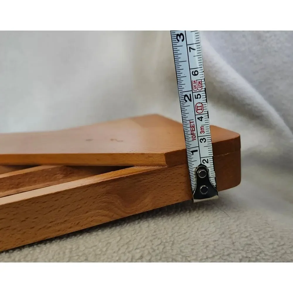 Vintage Real-Keen Wall Hanging Wood Case Knife Set 5 Pc Roast Fork